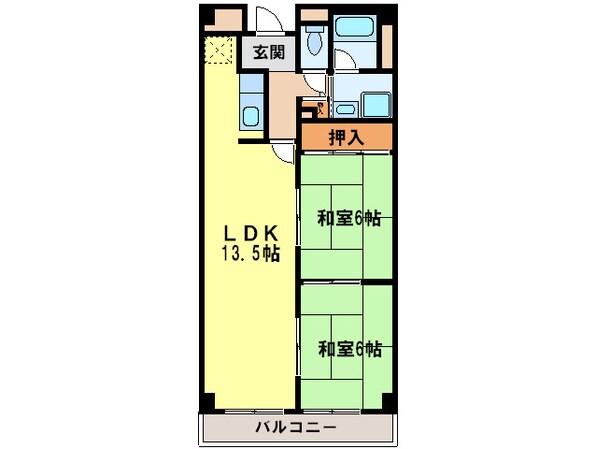 オリーブ上松の物件間取画像